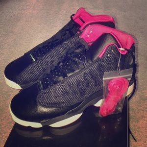 Pink/Black Nike Air Jordan 13
